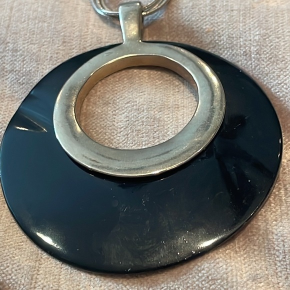 Minimalist Necklace Black and Silver Y2k - Picture 6 of 6